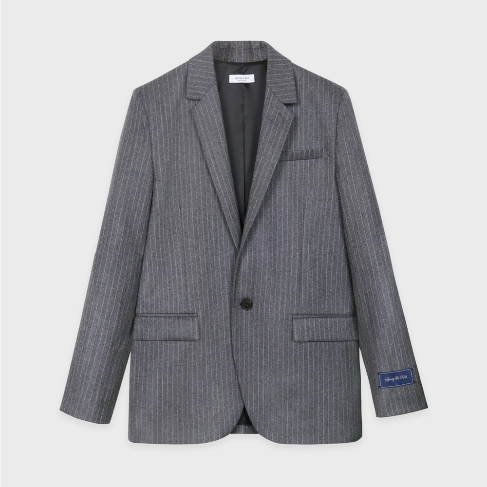 Gray Pinstripe Blazer